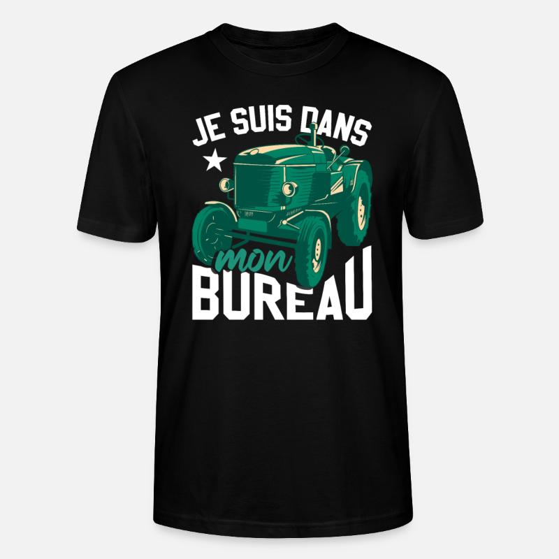 Je Suis Dans Mon Bureau - T-shirt bio CRAFTER Stanley Stella Unisexe - noir
