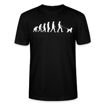 Accesorios para perros Caniche Dueños de perros - Camiseta unisex ecológica CRAFTER de Stanley/Stella - negro - delante - Alina (178cm) & Michal (187cm)