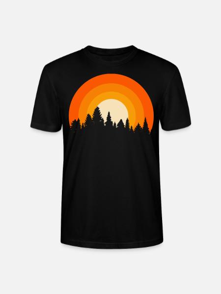 Retrowald Orange - Stanley/Stella Unisex Bio-T-Shirt CRAFTER - Schwarz