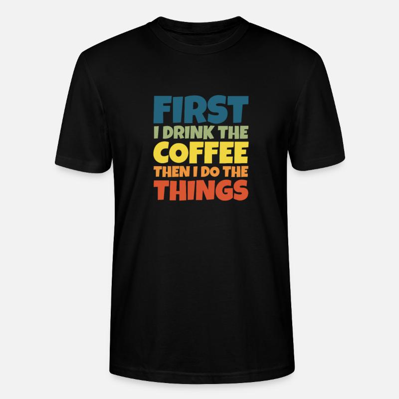 Kaffee Koffein Espresso Barista Geschenk - Stanley/Stella Unisex Bio-T-Shirt CRAFTER - Schwarz