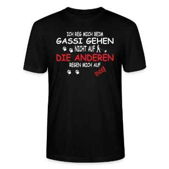 Hundezubehör Terrier Hundebesitzer - Stanley/Stella Unisex Bio-T-Shirt CRAFTER - Schwarz - Vorne - Alina (178cm) & Michal (187cm)