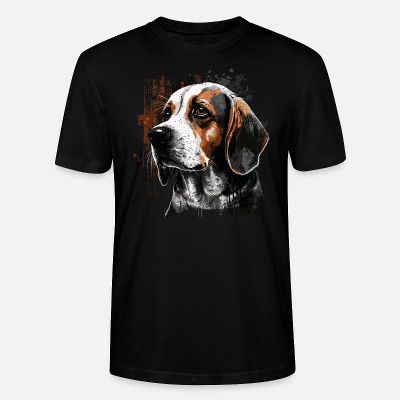 Beagle Hund - Stanley/Stella Unisex Bio-T-Shirt CRAFTER - Schwarz