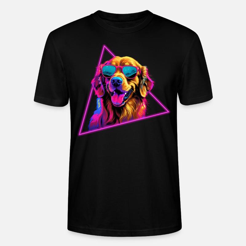 Labrador Retriever mit Sonnenbrille - Stanley/Stella Unisex Bio-T-Shirt CRAFTER - Schwarz