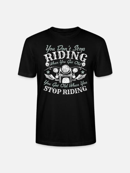 Grandpa Motorcycle Biker - Stanley/Stella CRAFTER Unisex Organic T-Shirt - black