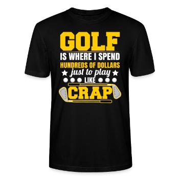 Golf Spruch Humor Golfspieler - Stanley/Stella Unisex Bio-T-Shirt CRAFTER - Schwarz - Vorne - Alina (178cm) & Michal (187cm)