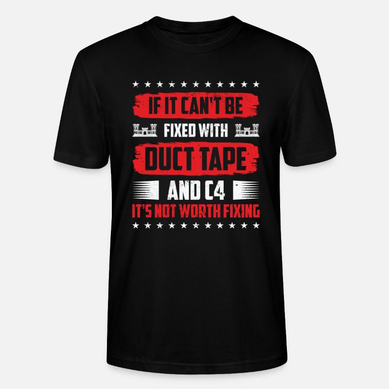 Combat Engineer Engineering Armee - Stanley/Stella Unisex Bio-T-Shirt CRAFTER - Schwarz