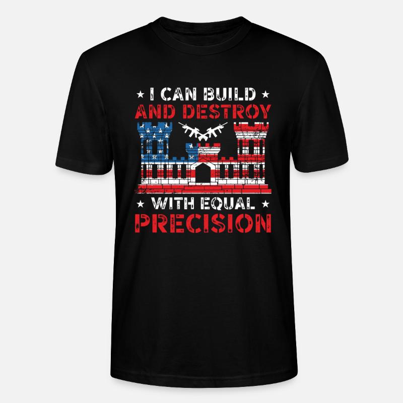 Combat Engineer Engineering Army - Stanley/Stella CRAFTER Unisex Organic T-Shirt - black