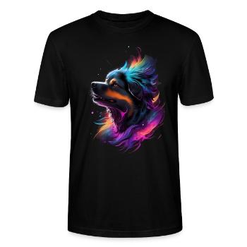 Spacedog - Stanley/Stella Unisex Bio-T-Shirt CRAFTER - Schwarz - Vorne - Alina (178cm) & Michal (187cm)