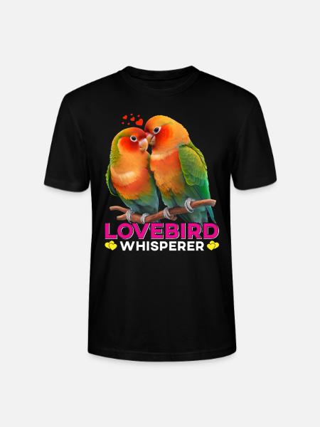 Lovebird Whisperer Bird Lover - Stanley/Stella CRAFTER Unisex Organic T-Shirt - black