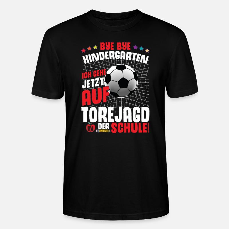 Fußball Einschulung 1. Klasse - Stanley/Stella Unisex Bio-T-Shirt CRAFTER - Schwarz