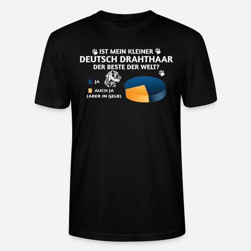 Hunde Deutsch Drahthaar Hundebesitzer - Stanley/Stella Unisex Bio-T-Shirt CRAFTER - Schwarz