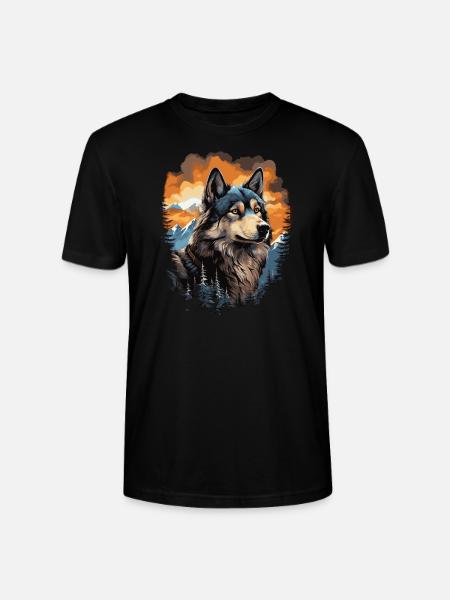 Alaskan Malamute dog - Stanley/Stella CRAFTER Unisex Organic T-Shirt - black