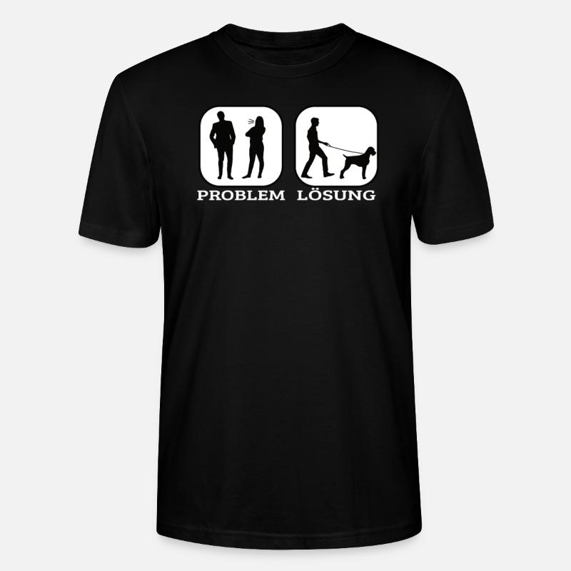 Hunde Deutsch Drahthaar Hundebesitzer - Stanley/Stella Unisex Bio-T-Shirt CRAFTER - Schwarz