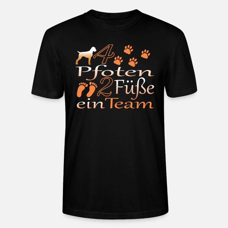 Hunde Deutsch Drahthaar Hundebesitzer - Stanley/Stella Unisex Bio-T-Shirt CRAFTER - Schwarz