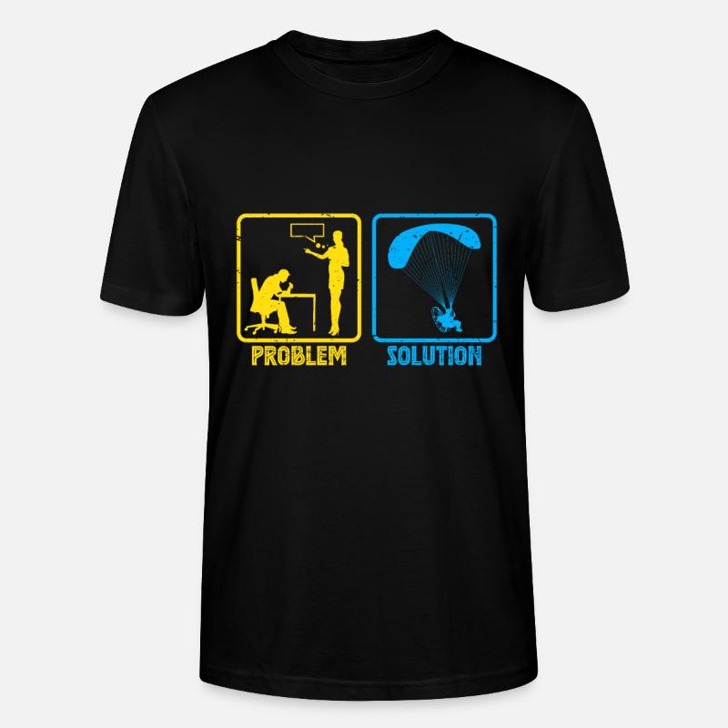 Gleitschirmflieger Problem Solution Paraglider - Stanley/Stella CRAFTER Unisex Organic T-Shirt - black