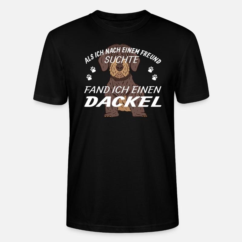 Hund Dackel Hundebesitzer Geschenkidee - Stanley/Stella Unisex Bio-T-Shirt CRAFTER - Schwarz