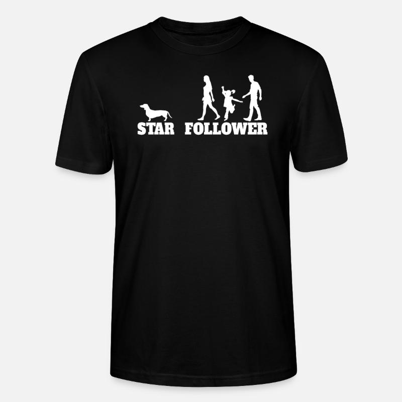 Hund Dackel Hundebesitzer Geschenkidee - Stanley/Stella Unisex Bio-T-Shirt CRAFTER - Schwarz