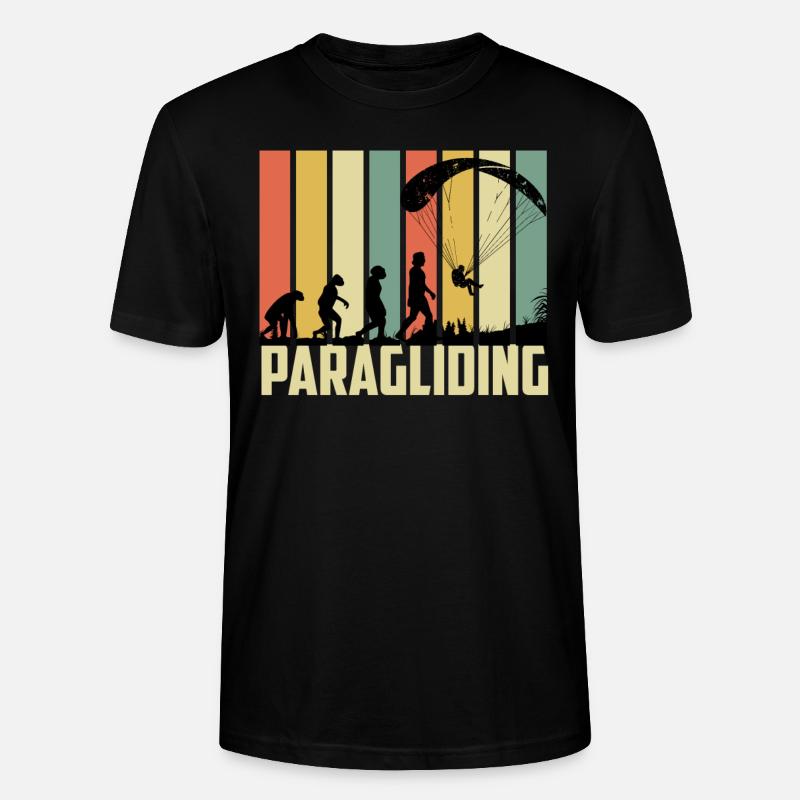 Gleitschirmfliegen Evolution Paragleiter - Stanley/Stella Unisex Bio-T-Shirt CRAFTER - Schwarz