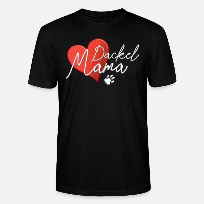 Hund Dackel Hundebesitzer Geschenkidee - Stanley/Stella Unisex Bio-T-Shirt CRAFTER - Schwarz