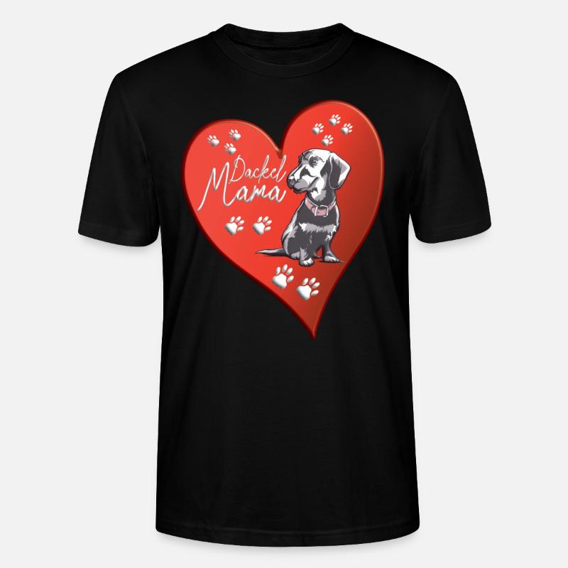 Hund Dackel Hundebesitzer Geschenkidee - Stanley/Stella Unisex Bio-T-Shirt CRAFTER - Schwarz