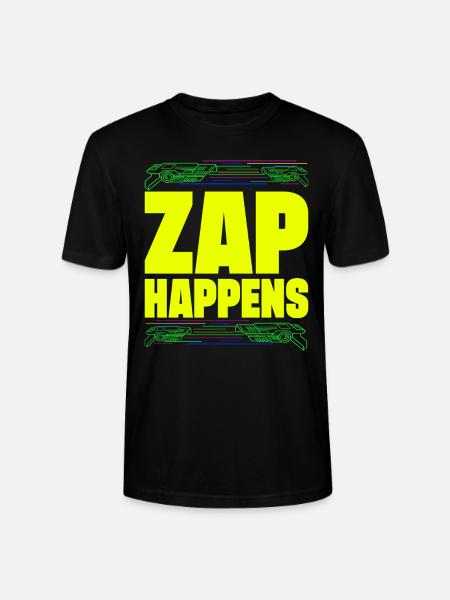 Zap Happens Laser Tag Player Funny Gift Idea - Stanley/Stella CRAFTER Unisex Organic T-Shirt - black