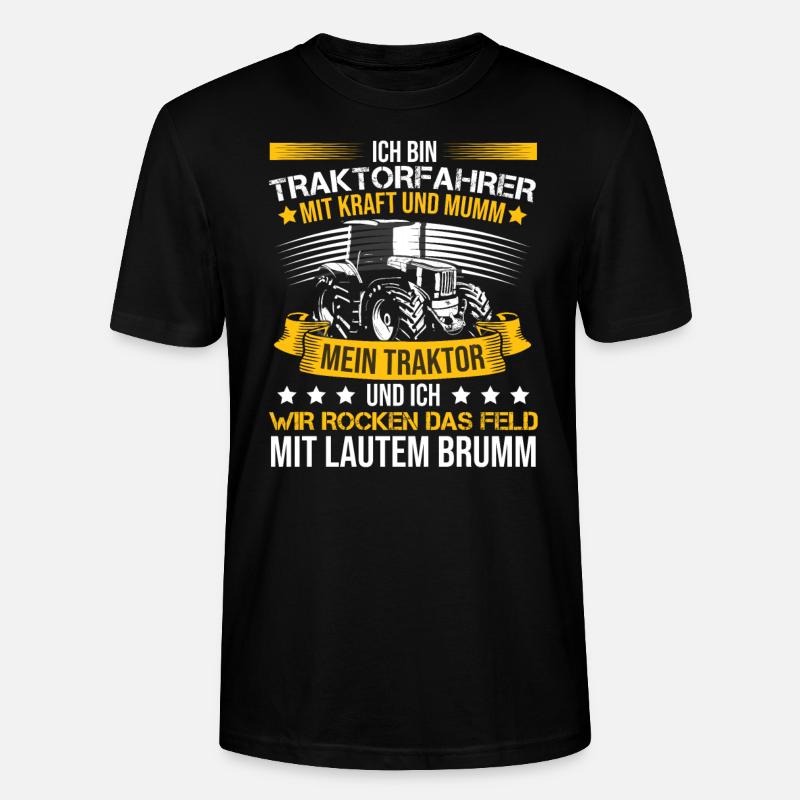 Ich Bin Ein Traktorfahrer - Stanley/Stella Unisex Bio-T-Shirt CRAFTER - Schwarz