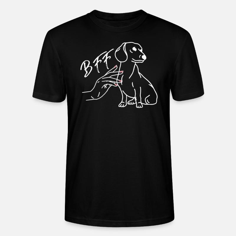 Hund Dackel Hundebesitzer Geschenkidee - Stanley/Stella Unisex Bio-T-Shirt CRAFTER - Schwarz