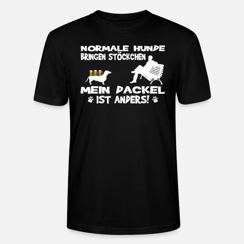 Hund Dackel Hundebesitzer Geschenkidee - Stanley/Stella Unisex Bio-T-Shirt CRAFTER - Schwarz