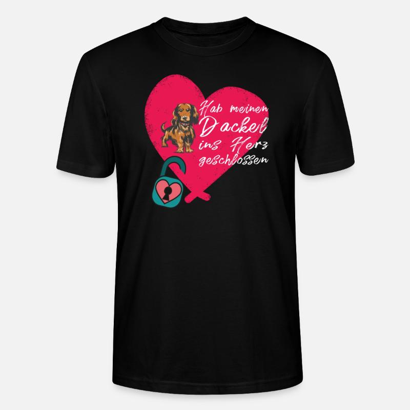 Hund Dackel Hundebesitzer Geschenkidee - Stanley/Stella Unisex Bio-T-Shirt CRAFTER - Schwarz