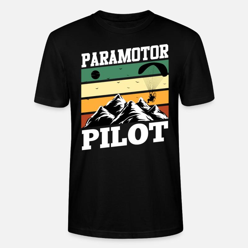 Paramotor Pilot Gleitschirmflieger Paragliding - Stanley/Stella Unisex Bio-T-Shirt CRAFTER - Schwarz