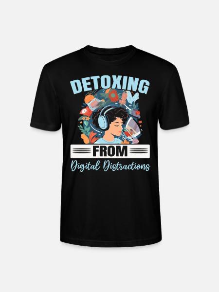 Digital Detox Mobile Phone Fasting Go Offline - Stanley/Stella CRAFTER Unisex Organic T-Shirt - black