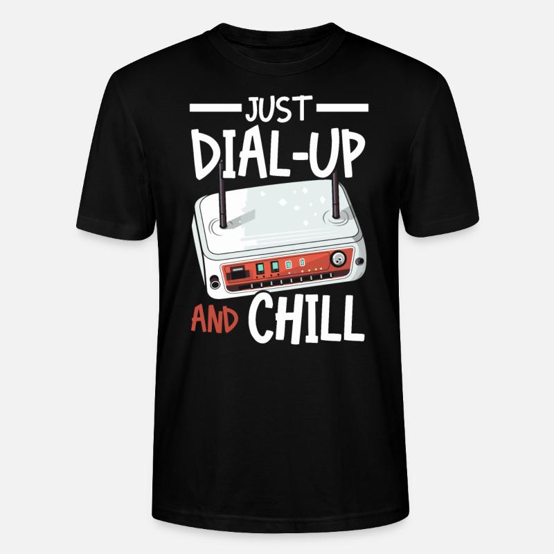 DFÜ-Internetverbindung 90er Computerwitze - Stanley/Stella Unisex Bio-T-Shirt CRAFTER - Schwarz