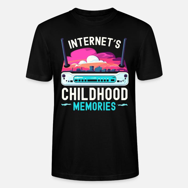 DFÜ-Internetverbindung 90er Computerwitze - Stanley/Stella Unisex Bio-T-Shirt CRAFTER - Schwarz