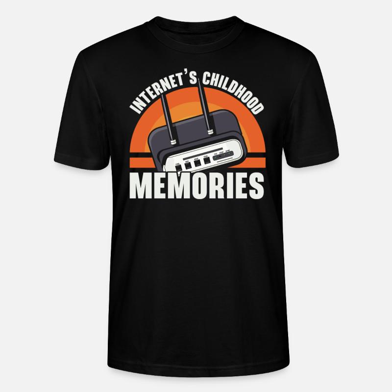 DFÜ-Internetverbindung 90er Computerwitze - Stanley/Stella Unisex Bio-T-Shirt CRAFTER - Schwarz