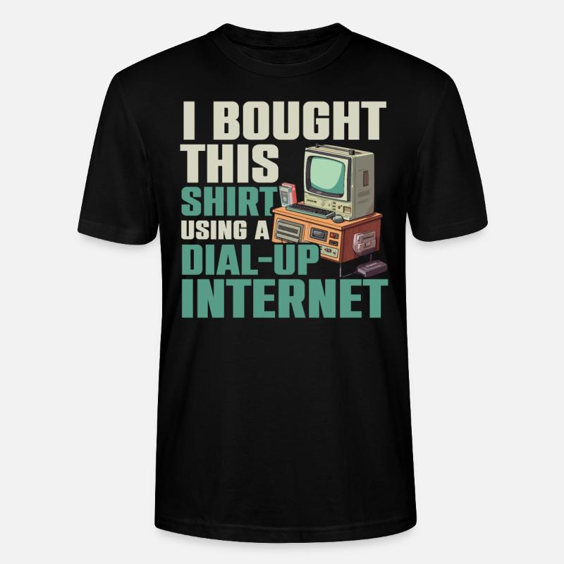 DFÜ-Internetverbindung 90er Computerwitze - Stanley/Stella Unisex Bio-T-Shirt CRAFTER - Schwarz