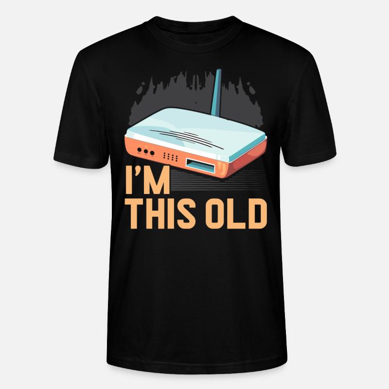 DFÜ-Internetverbindung 90er Computerwitze - Stanley/Stella Unisex Bio-T-Shirt CRAFTER - Schwarz