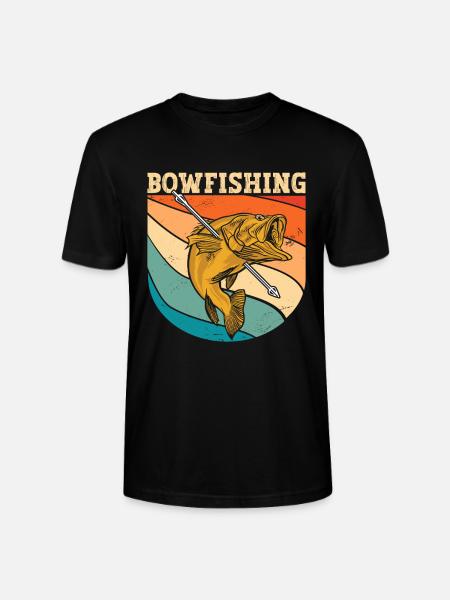 Bogenfischer Bowfishing Bogenjäger Bogenfischen - Stanley/Stella Unisex Bio-T-Shirt CRAFTER - Schwarz