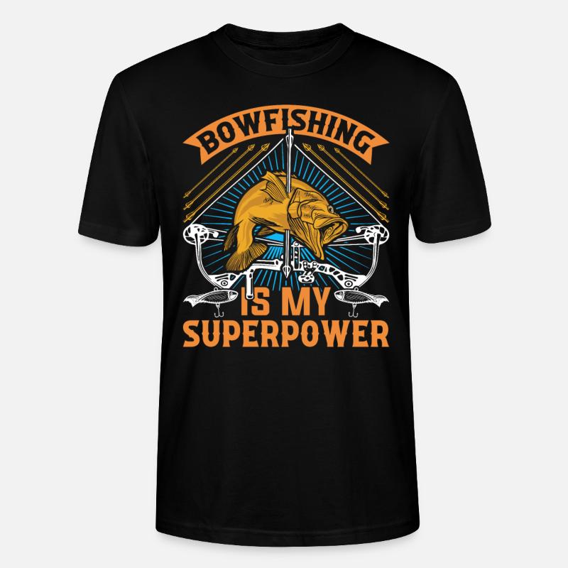 Bogenfischen Bowfishing is my Superpower - Stanley/Stella Unisex Bio-T-Shirt CRAFTER - Schwarz