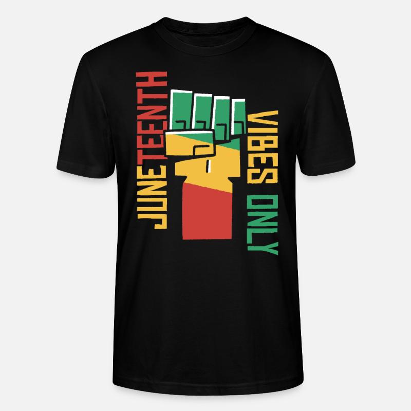 Nur Juneteenth-Vibes - Stanley/Stella Unisex Bio-T-Shirt CRAFTER - Schwarz