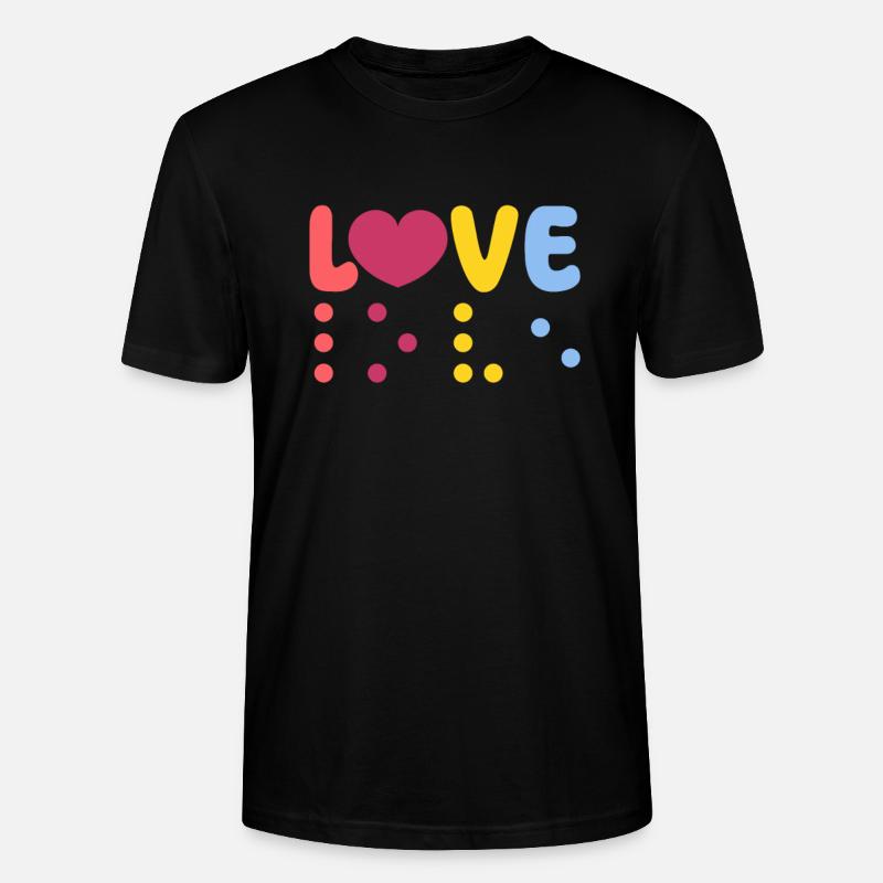 Braille Blindenschrift Blind Geschenk - Stanley/Stella Unisex Bio-T-Shirt CRAFTER - Schwarz