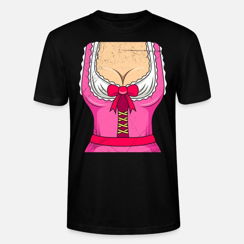 Dirndl Bayerisch Trachten Shirt - Stanley/Stella Unisex Bio-T-Shirt CRAFTER - Schwarz