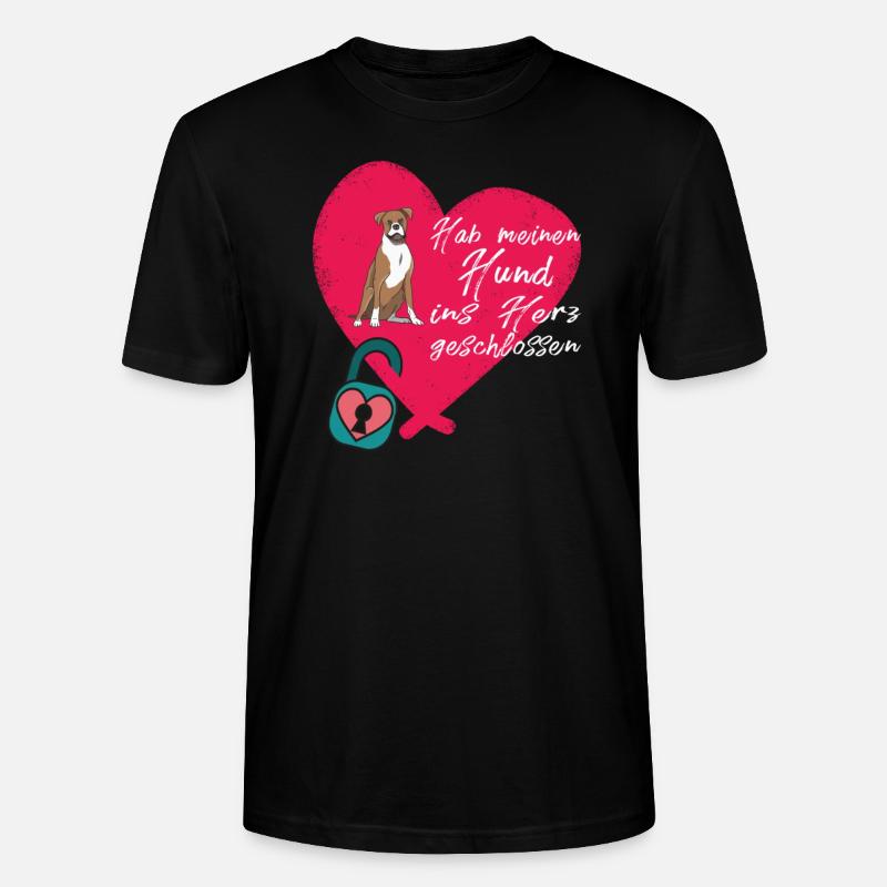 Hund Boxer Hundebesitzer Geschenkidee - Stanley/Stella Unisex Bio-T-Shirt CRAFTER - Schwarz