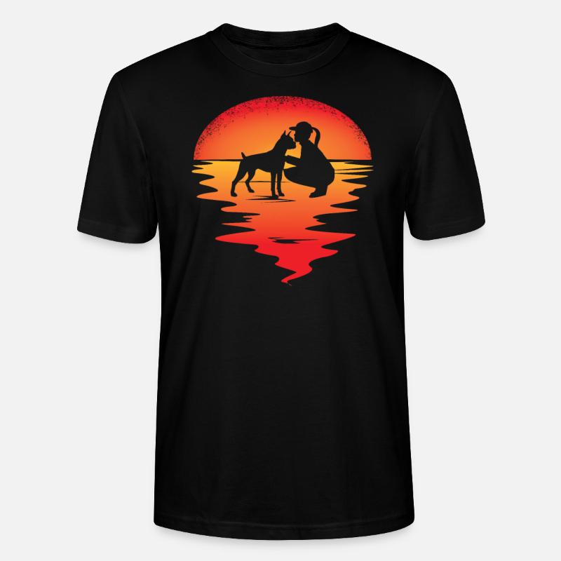 Hund Boxer Hundebesitzer Geschenkidee - Stanley/Stella Unisex Bio-T-Shirt CRAFTER - Schwarz