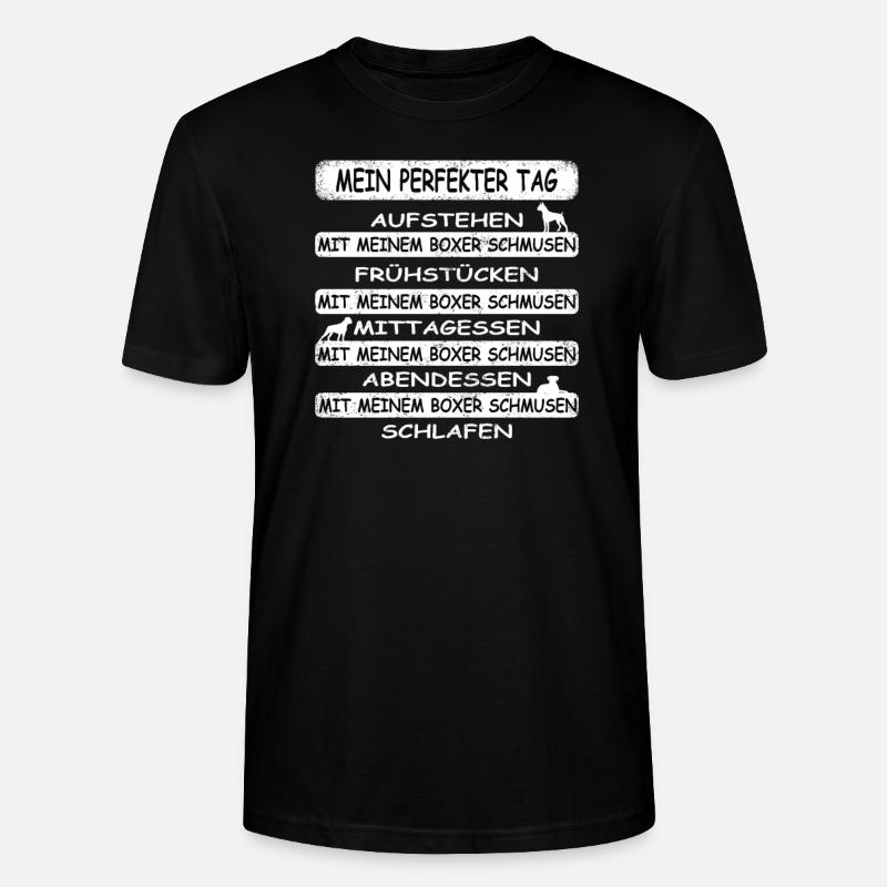 Hund Boxer Hundebesitzer Geschenkidee - Stanley/Stella Unisex Bio-T-Shirt CRAFTER - Schwarz