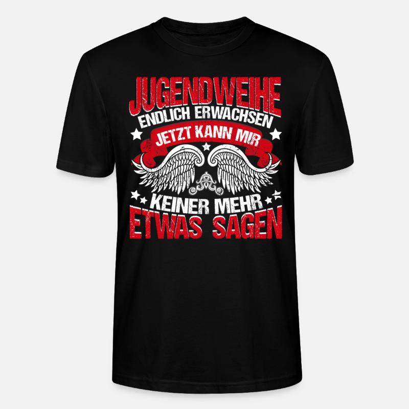 Jugendweihe Endlich erwachsen - Stanley/Stella Unisex Bio-T-Shirt CRAFTER - Schwarz