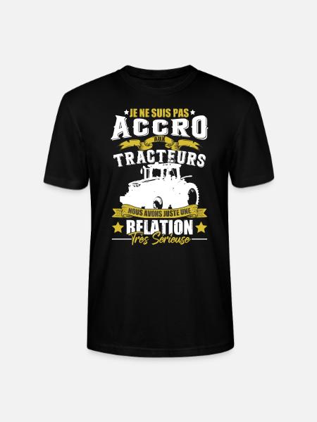 Tracteur Drole - T-shirt bio CRAFTER Stanley Stella Unisexe - noir