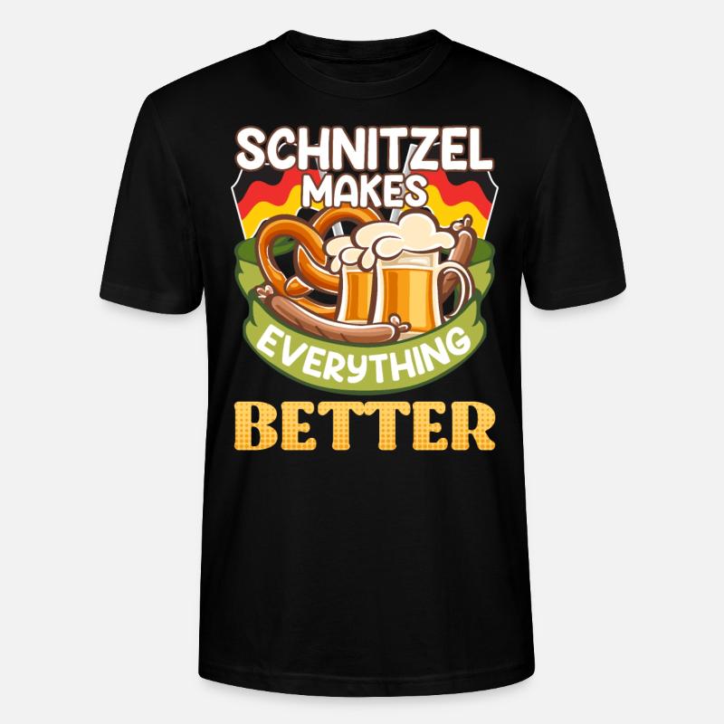 Schnitzel makes Everything Better Deutschland - Stanley/Stella Unisex Bio-T-Shirt CRAFTER - Schwarz