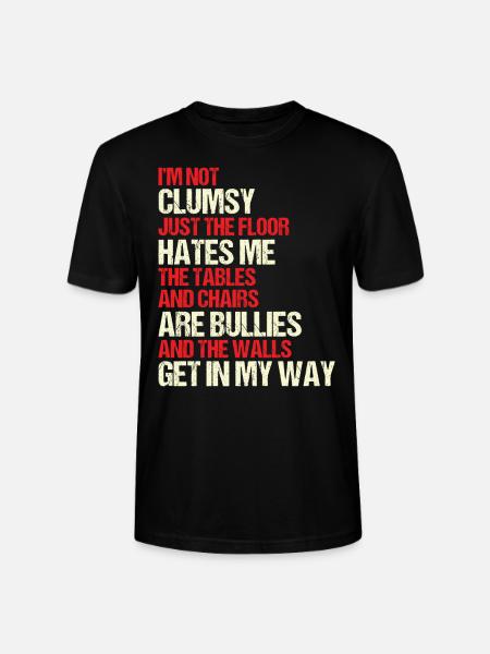 Retro Clumsy Gift Sarcasm - Stanley/Stella CRAFTER Unisex Organic T-Shirt - black