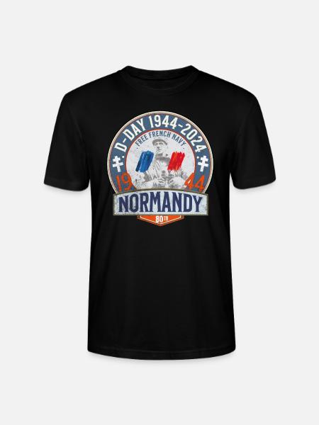 D DAY 1944 2024 - Stanley/Stella CRAFTER Unisex Organic T-Shirt - black