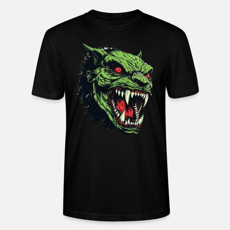 Orkkopf, Dämon, Ghul - Stanley/Stella Unisex Bio-T-Shirt CRAFTER - Schwarz